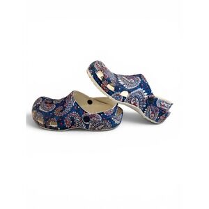 Crocs x Vera Bradley *Rare* Blue Paisley Bandana Slip-On Classic Clogs M6/W8